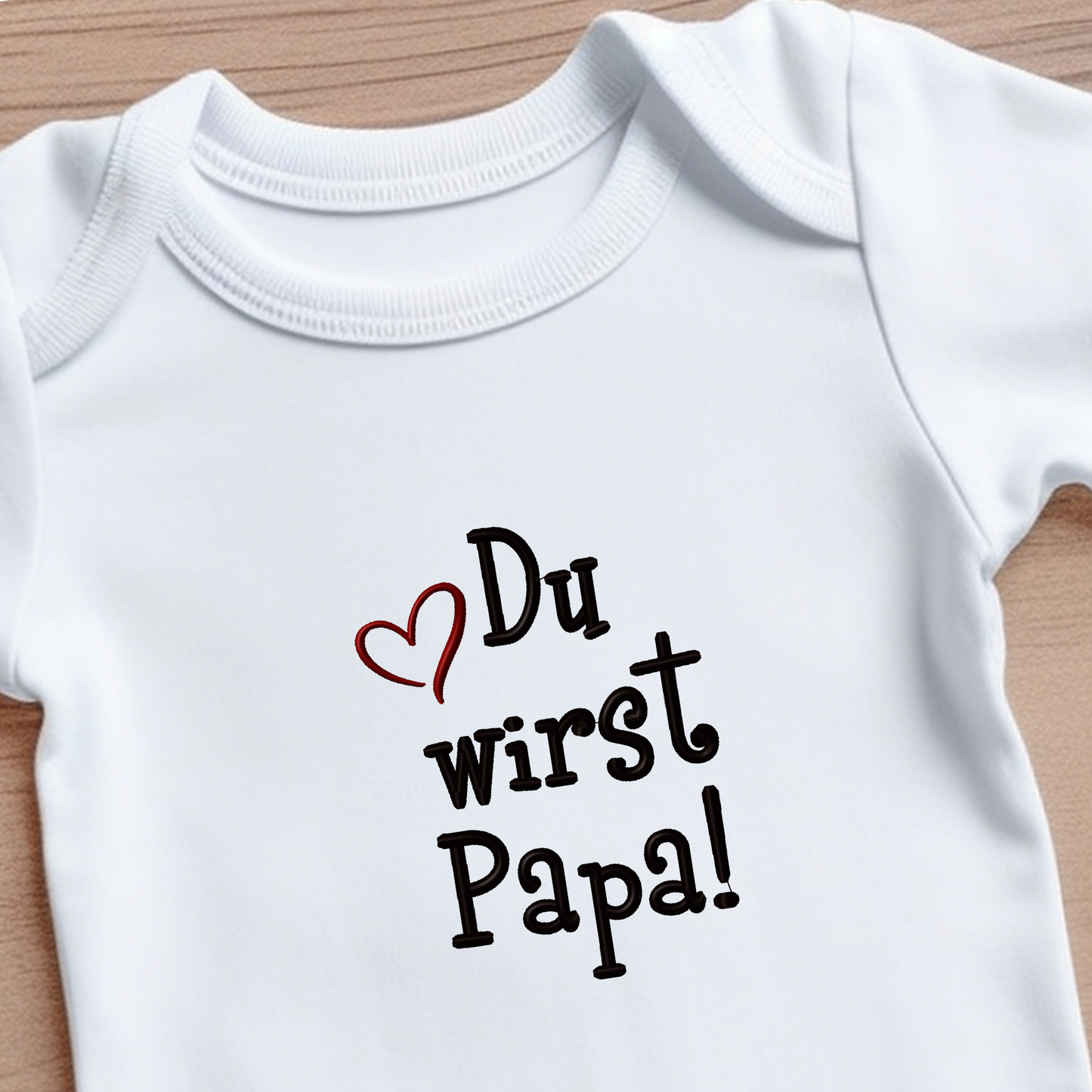 Babybody bestickt mit Spruch für werdende Väter! Unvergessliches Geschenk zur Babyshower für Papas